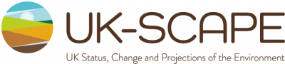 UK-SCAPE logo, with tagline UK status, change and projections of the environment