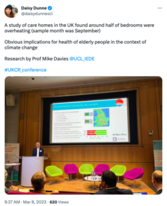 @daisydunnesci's tweet depicting a study of care homes in the UK.